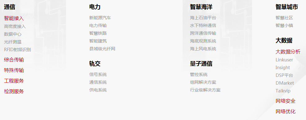 江蘇亨通光電股份有限公司產品